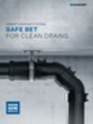 Safe bet for clean drains. Geberit drainage systems Safe bet for clean drains. Geberit drainage systems