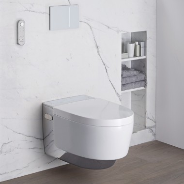 Geberit AquaClean Mera가 있는 배리어 프리 욕실 Geberit AquaClean Mera가 있는 배리어 프리 욕실