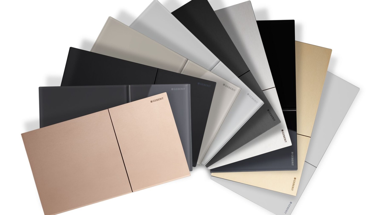 Geberit Sigma70 액추에이터 플레이트에 사용 가능한 표면 범위 Geberit Sigma70 액추에이터 플레이트에 사용 가능한 표면 범위