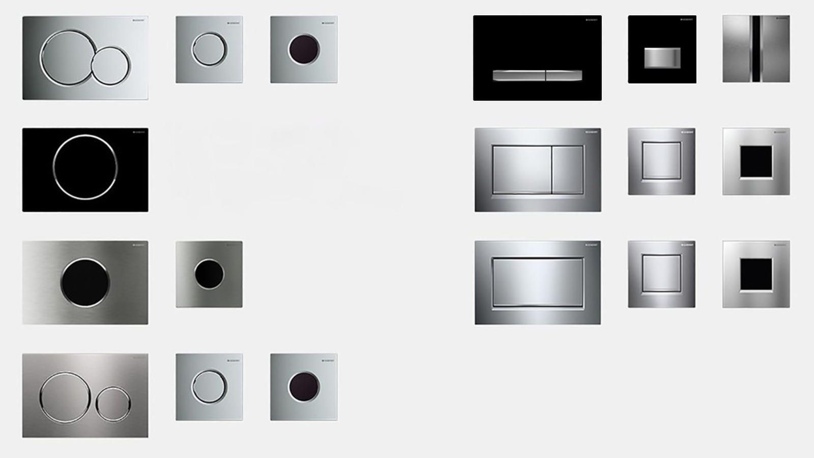 Geberit 물내림 누름 버튼 디자인 시리즈 개요 Geberit 물내림 누름 버튼 디자인 시리즈 개요