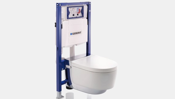 Geberit AquaClean Mera가 있는 벽걸이 화장실용 Geberit Duofix 요소