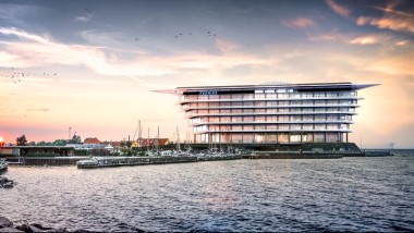 떠있는 가벼운 섬: 덴마크 Kastrup에 있는 제약 회사 Ferring Pharmaceuticals의 새 본사 (©Foster&Partners)