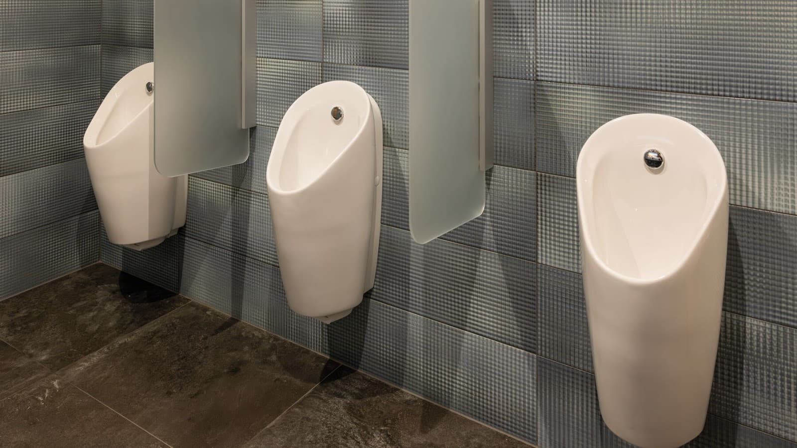 Geberit Preda urinals with integrated flush control Geberit Preda urinals with integrated flush control