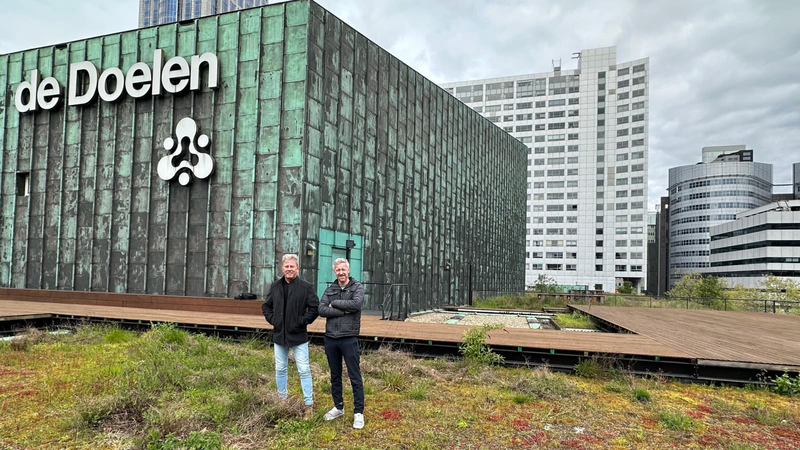 The two architects Dave Hoffers (right) and Carlo Bes at De Doelen The two architects Dave Hoffers (right) and Carlo Bes at De Doelen